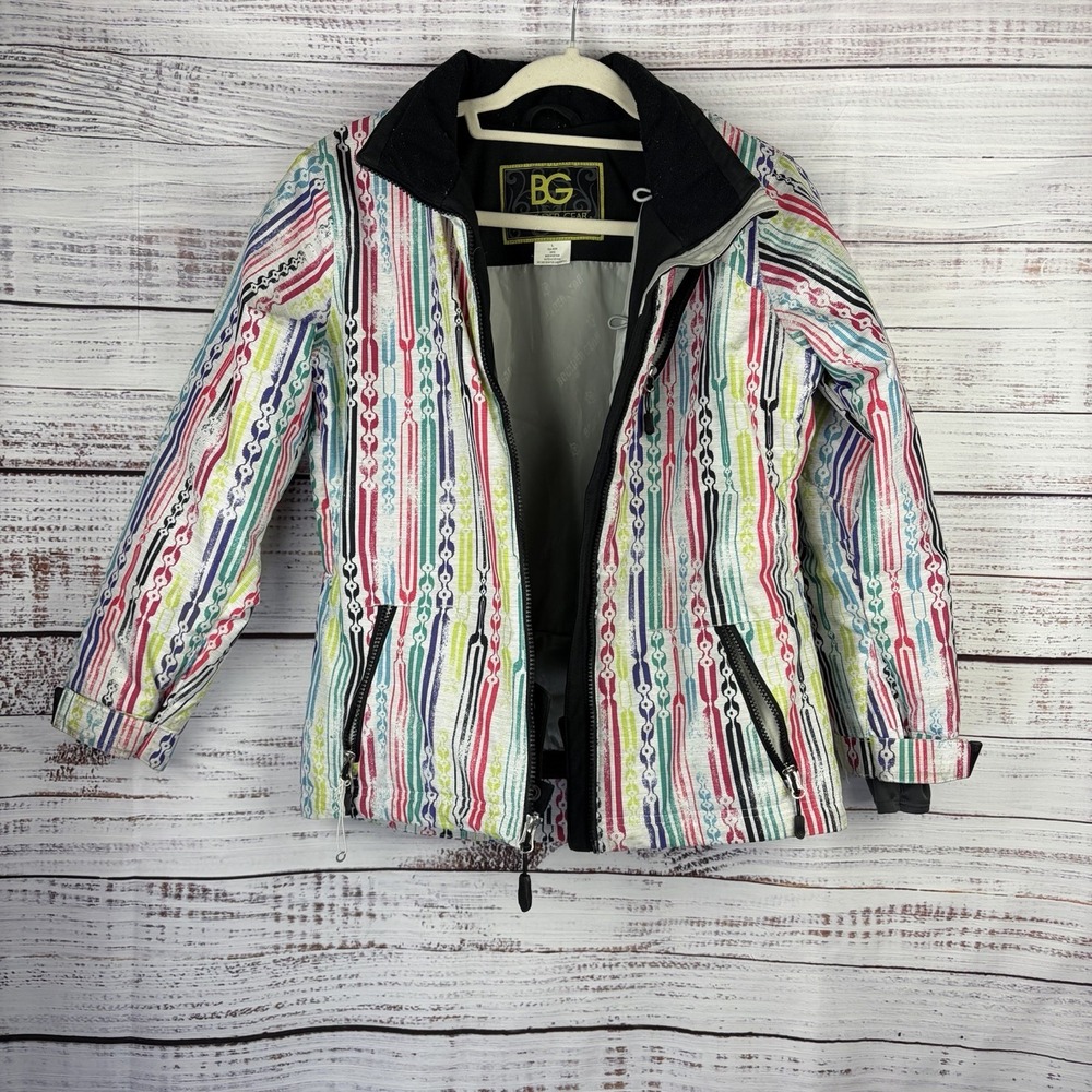 Boulder Gear Kids Colorful Ski Winter Snow Jacket Coat Girls Size L (no Hood) - Picture 2 of 9